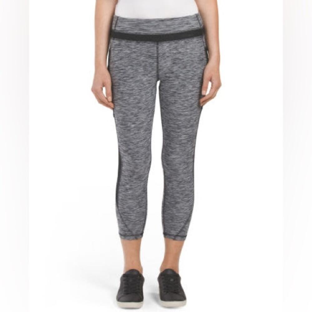 RBX Active Gray Space Dye Capri Leggings